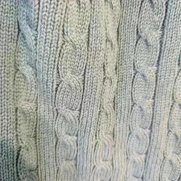 Izod sweater 3/4 zip cable knit periwinkle blue. Men's size small. - Picture 5 of 6